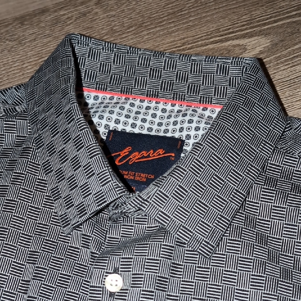 Egara Black and White Geometric Shirt